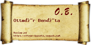 Ottmár Benáta névjegykártya
